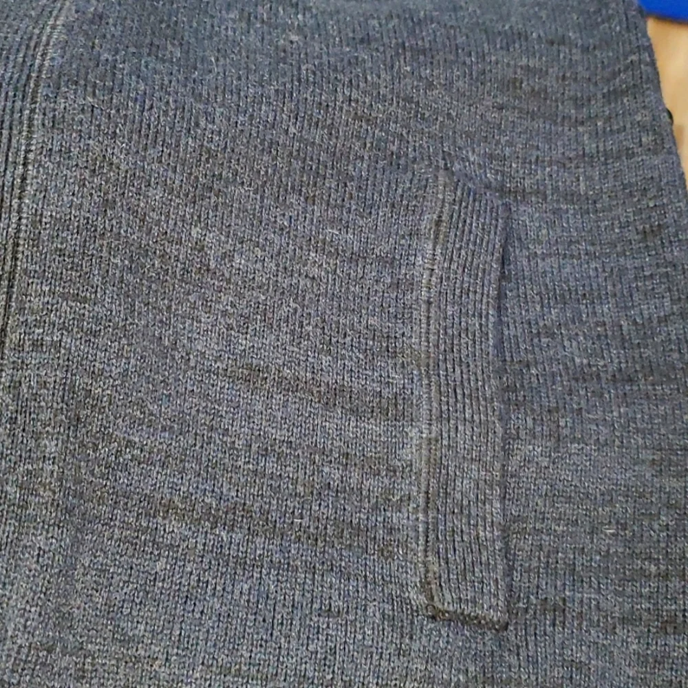 BANANA REPUBLIC WOOL BLEND ZIPPERED  SWEATER JACKET NAVY (MEDIUM)